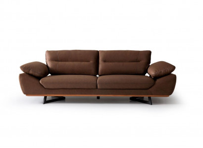 Modern Designer Sofa 3 Sitzer 240cm xxl Couch Polster Sofas Design Braun